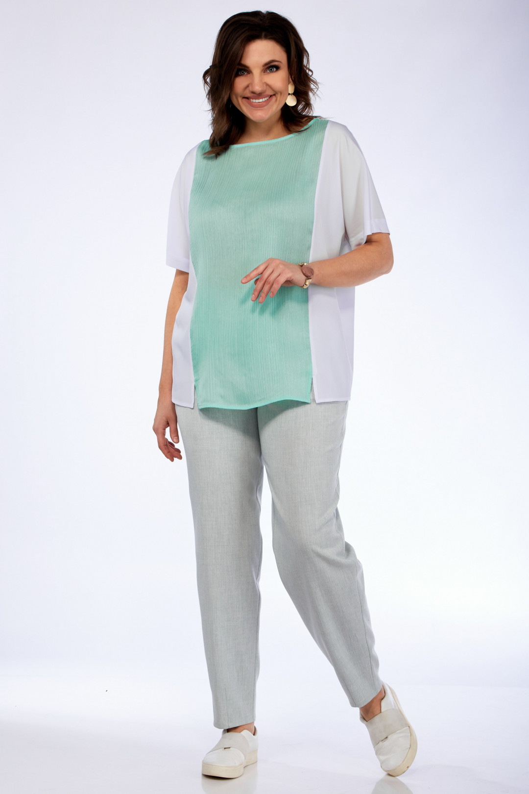 Блузка Abbi style 4003 голубой - фото 5